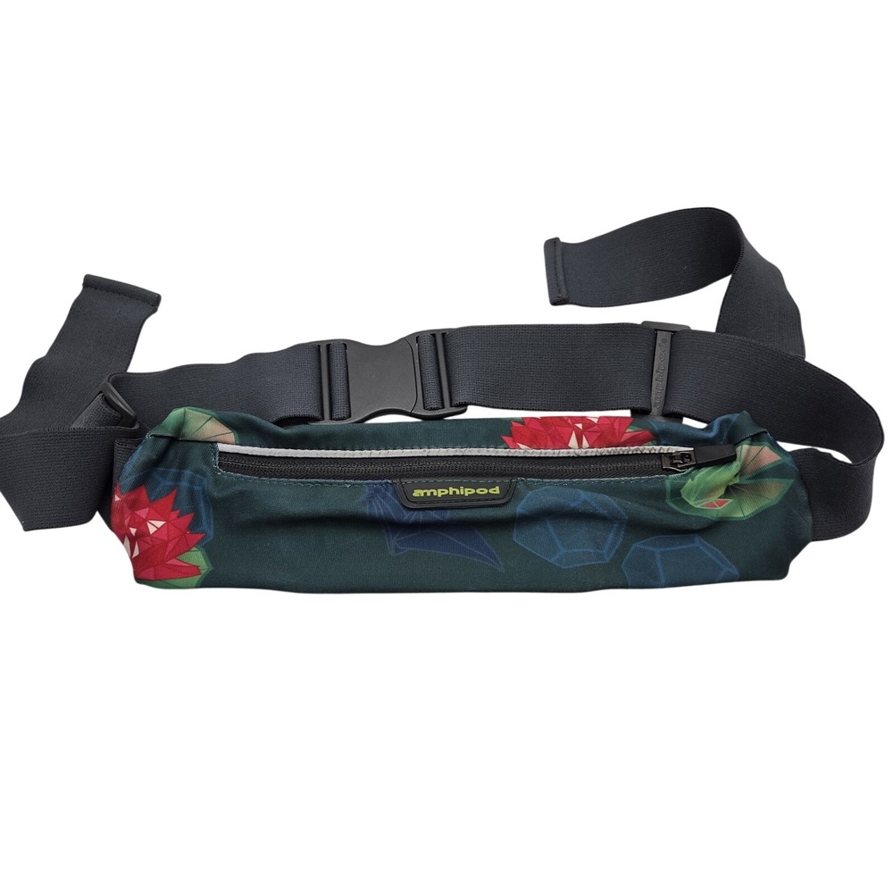 Amphipod Running Belt Waist Pack Floral Water Resistant Jogging Fitness Travel